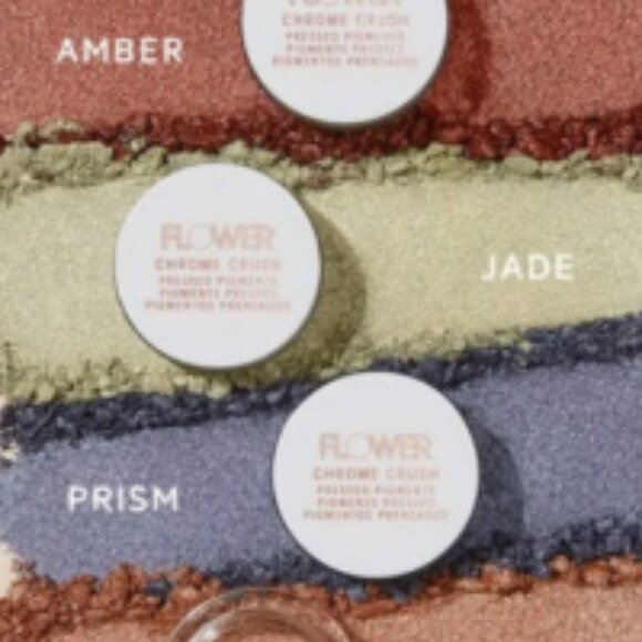 FLOWER Beauty Chrome Crush Pressed Pigments - Jade - Founded by Drew Barrymore - Picture 2 of 3